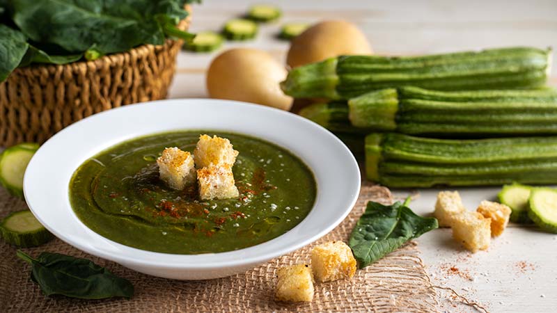 Crema di spinaci e zucchine