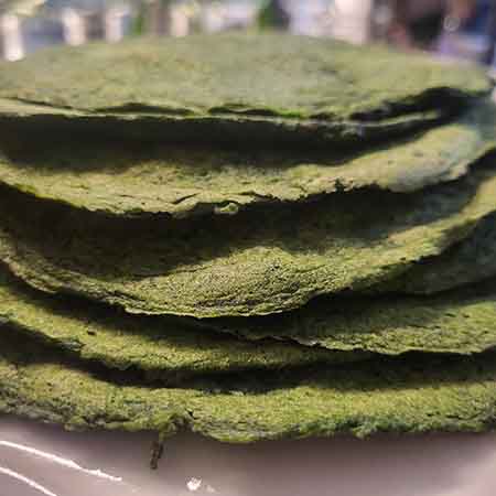 Crepes agli spinaci con funghi