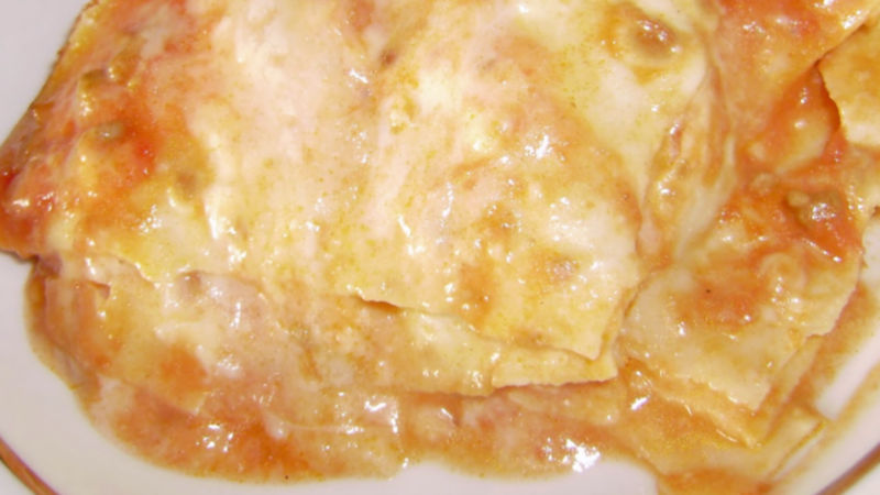 Crepes in salsa rosa