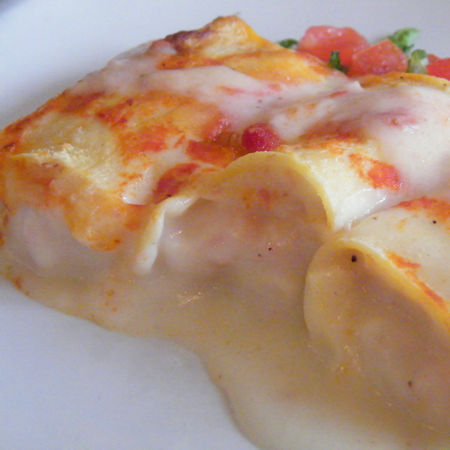 Crepes al forno con prosciutto e fontina