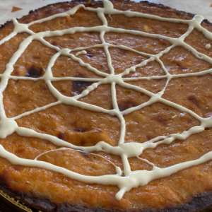 Crostata al cacao con crema di zucca e ricotta