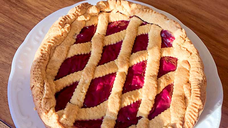 Crostata al rabarbaro