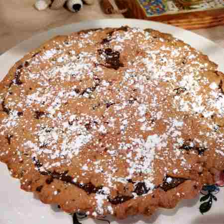 Crostata alle mandorle, farina di mais e Nutella