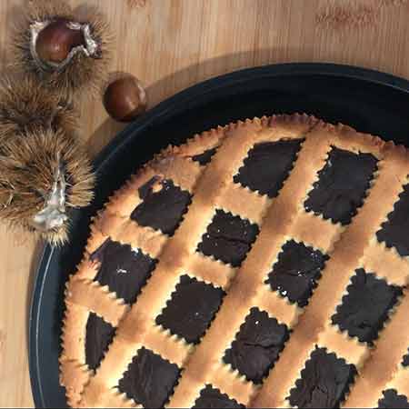 Crostata castagne e cioccolato