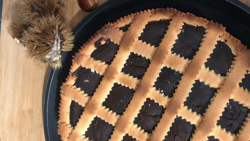 Crostata castagne e cioccolato