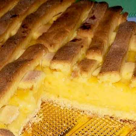 Crostata con crema all'arancia