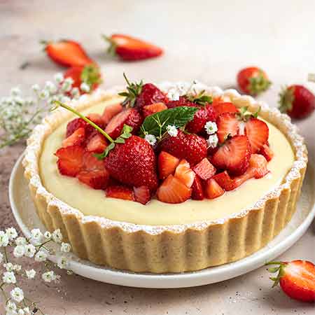 Crostata crema e fragole