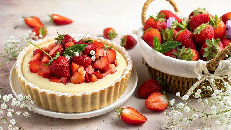 Crostata crema e fragole