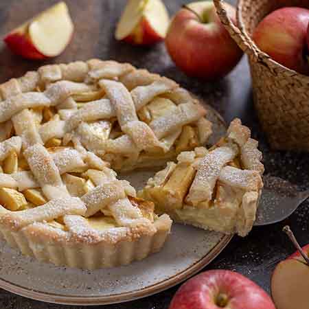 Crostata di mele e crema