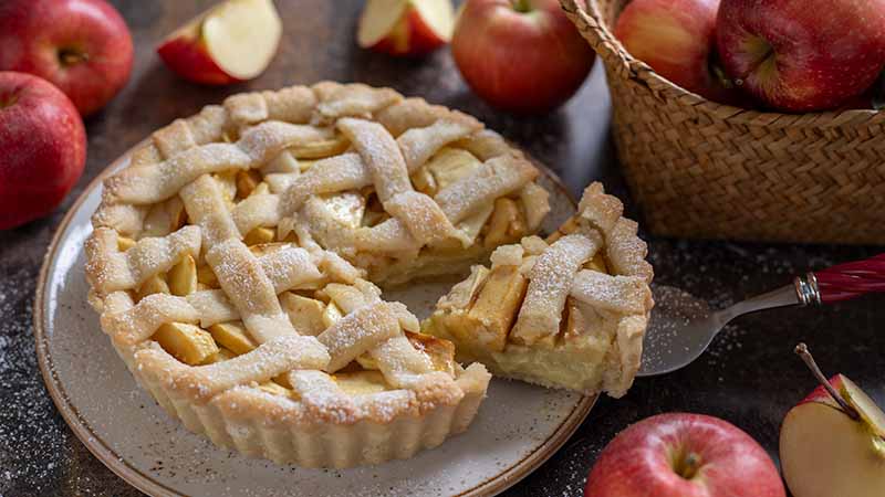 Crostata di mele e crema