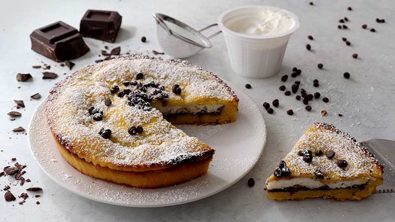 Crostata di ricotta e gocce di cioccolata