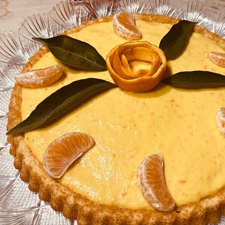 Crostata morbida con crema all'arancia