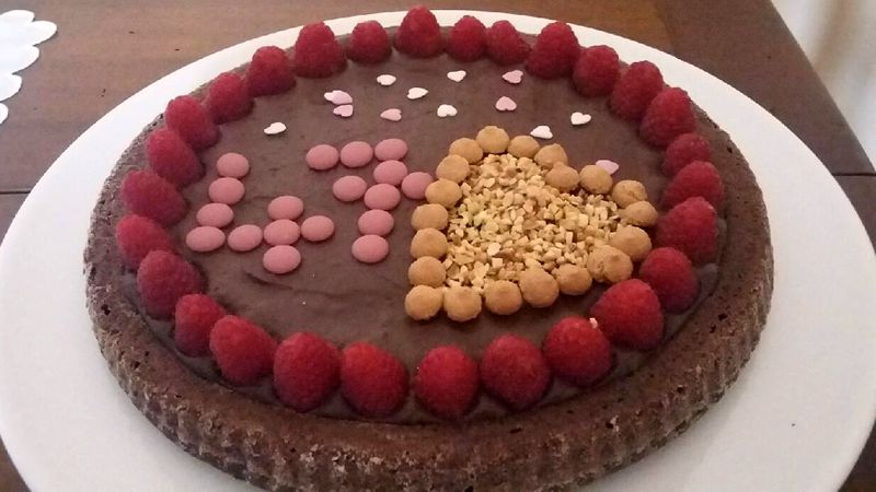 Crostata morbida di farro al cioccolato