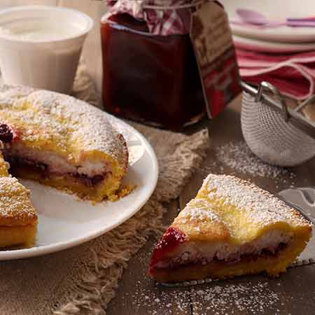 Crostata ricotta e marmellata chiusa