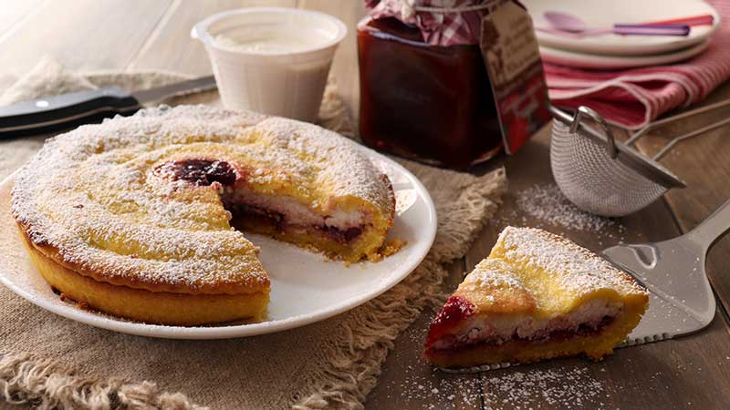 Crostata ricotta e marmellata chiusa