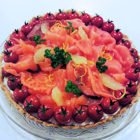 Crostata salata al salmone