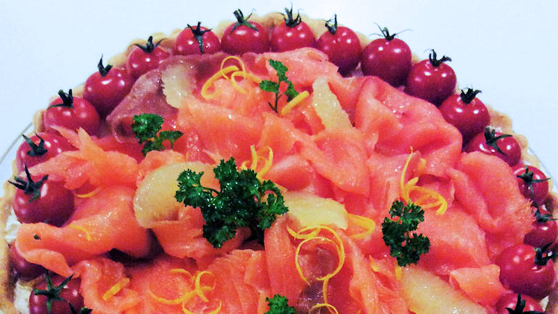 Crostata salata al salmone