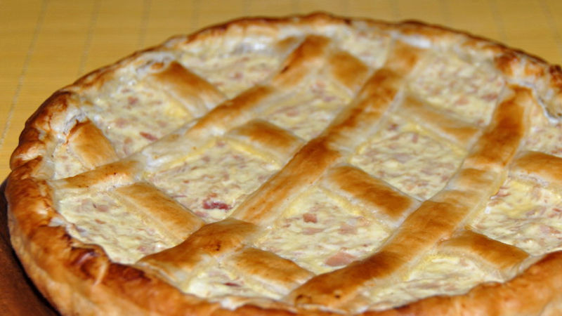 Crostata salata speck e stracchino