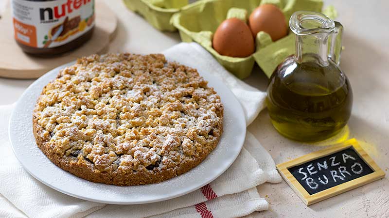 Crostata sbriciolata con frolla all'olio