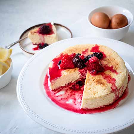 Crustless cheesecake