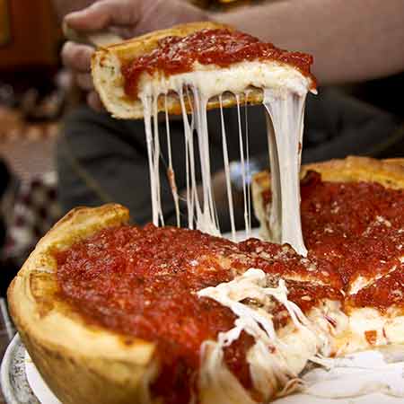 Deep dish pizza Chicago style