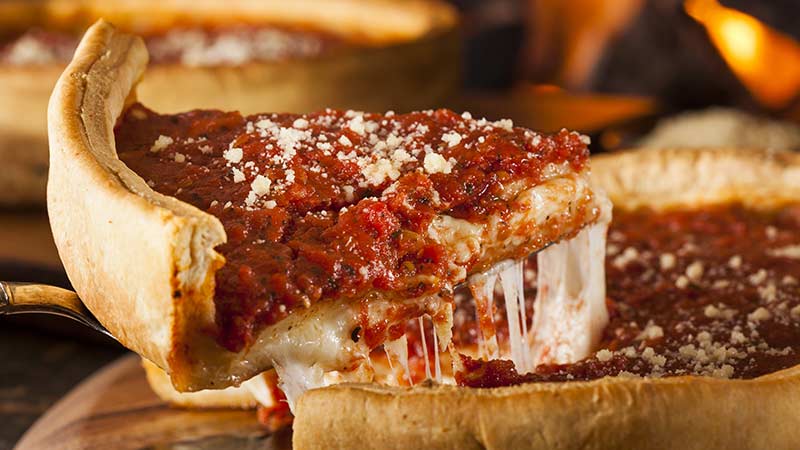 Deep dish pizza Chicago style