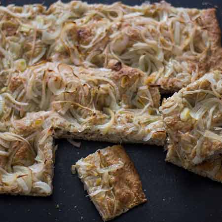 Focaccia integrale alle cipolle