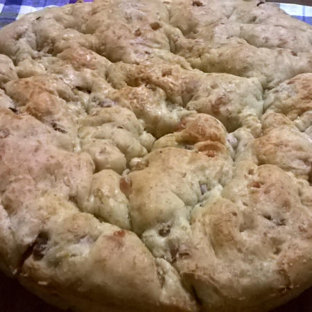 Focaccia integrale speck e grana