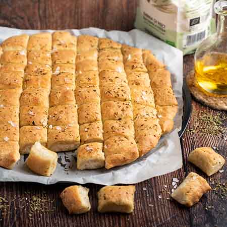 Focaccia trapunta