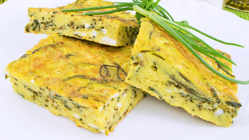 Frittata di agretti (barba di frate)