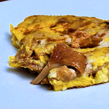 Frittata funghi e sedano rapa