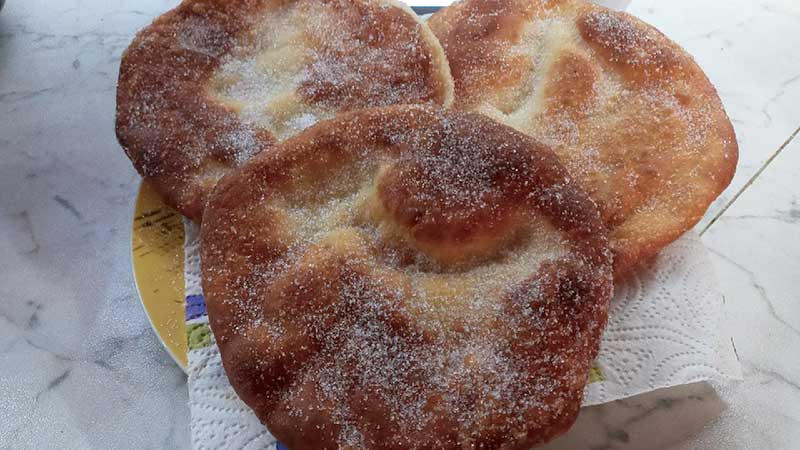 Frittelle luna park senza uova e burro