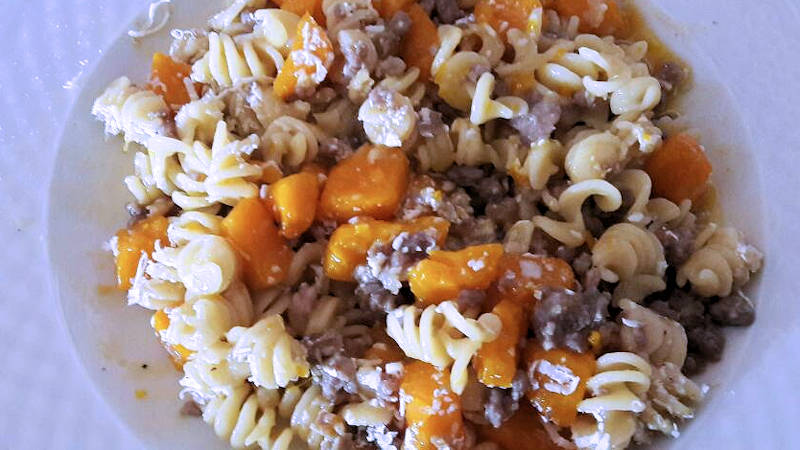 Fusilli zucca mantovana e salsiccia