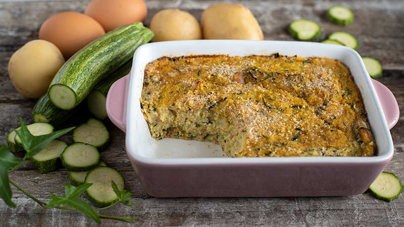 Gateau di patate e zucchine