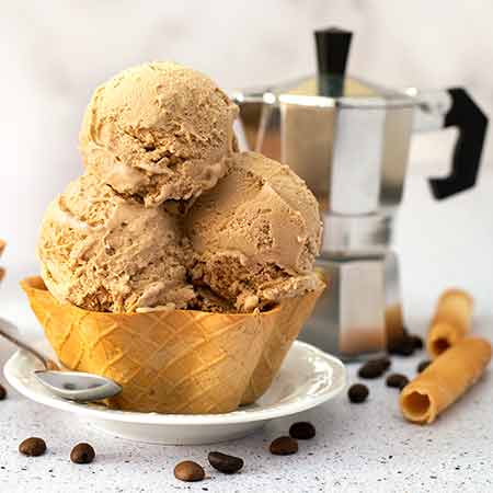 Gelato al caffè moka senza uova