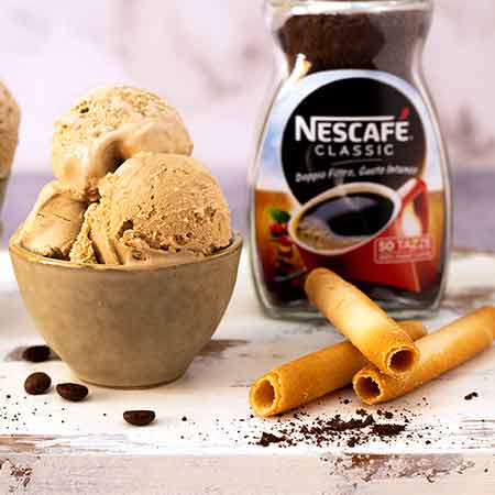 Gelato al caffè senza uova