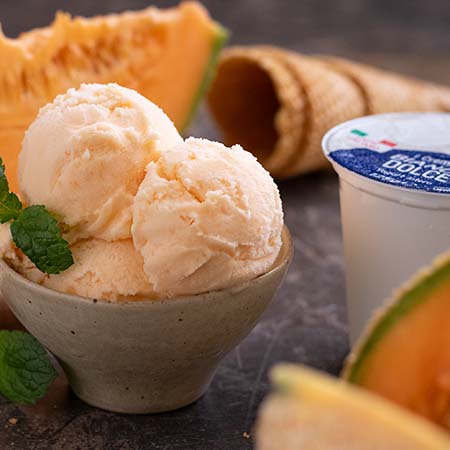 Gelato al melone senza uova