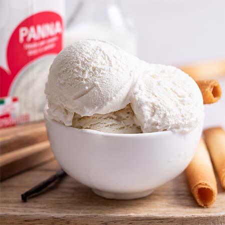 Gelato fior di latte senza uova