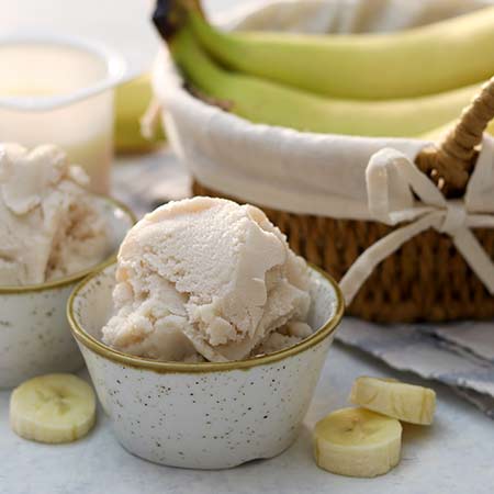 Gelato veloce banana e yogurt