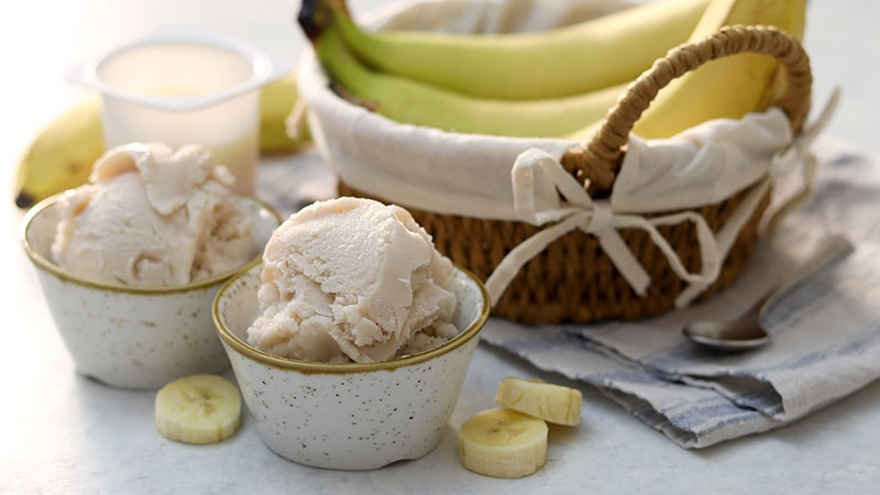 Gelato veloce banana e yogurt