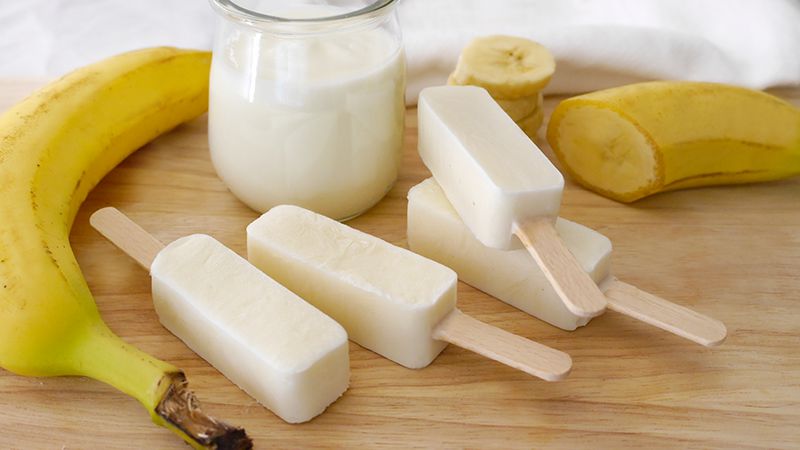 Ghiaccioli yogurt e banana