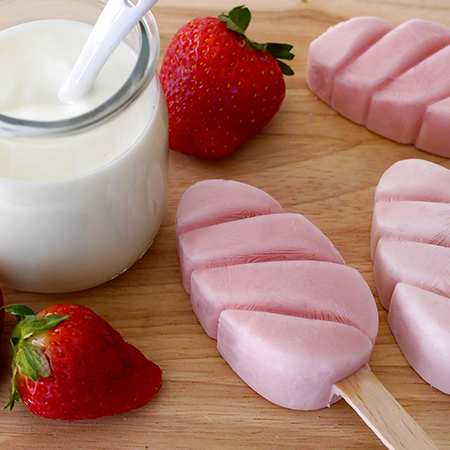 Ghiaccioli yogurt e fragola
