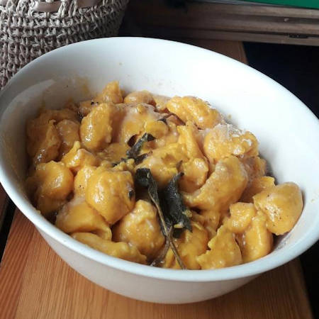 Gnocchi con la zucca al cucchiaio