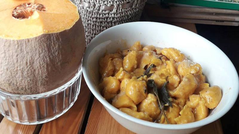 Gnocchi con la zucca al cucchiaio