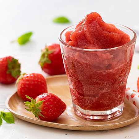 Granita di fragole veloce