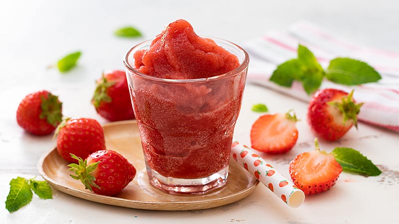 Granita di fragole veloce