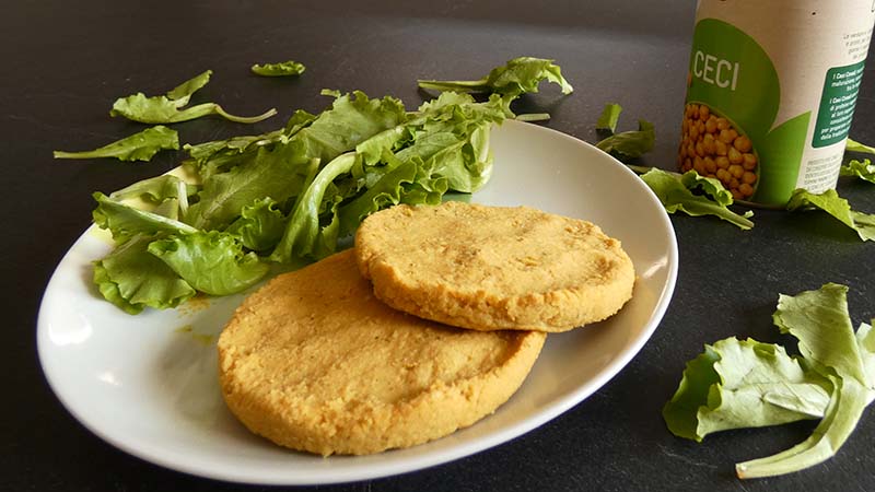 Hamburger di ceci senza patate