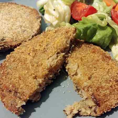 Hamburger di melanzane e pollo