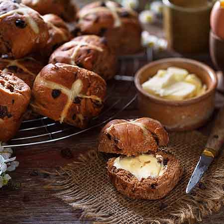 Hot cross buns al cioccolato