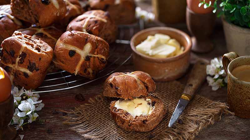 Hot cross buns al cioccolato